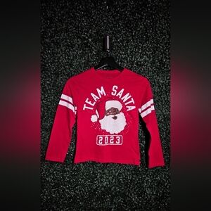 Place Red Team Santa Long Sleeve Tee
